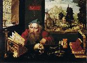 Joos van cleve Der heilige Hieronymus im Gehaus oil painting reproduction